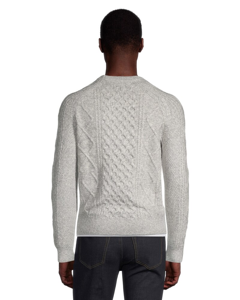WindRiver Men's Heritage Modern Fit Cable Crewneck Sweater | Marks