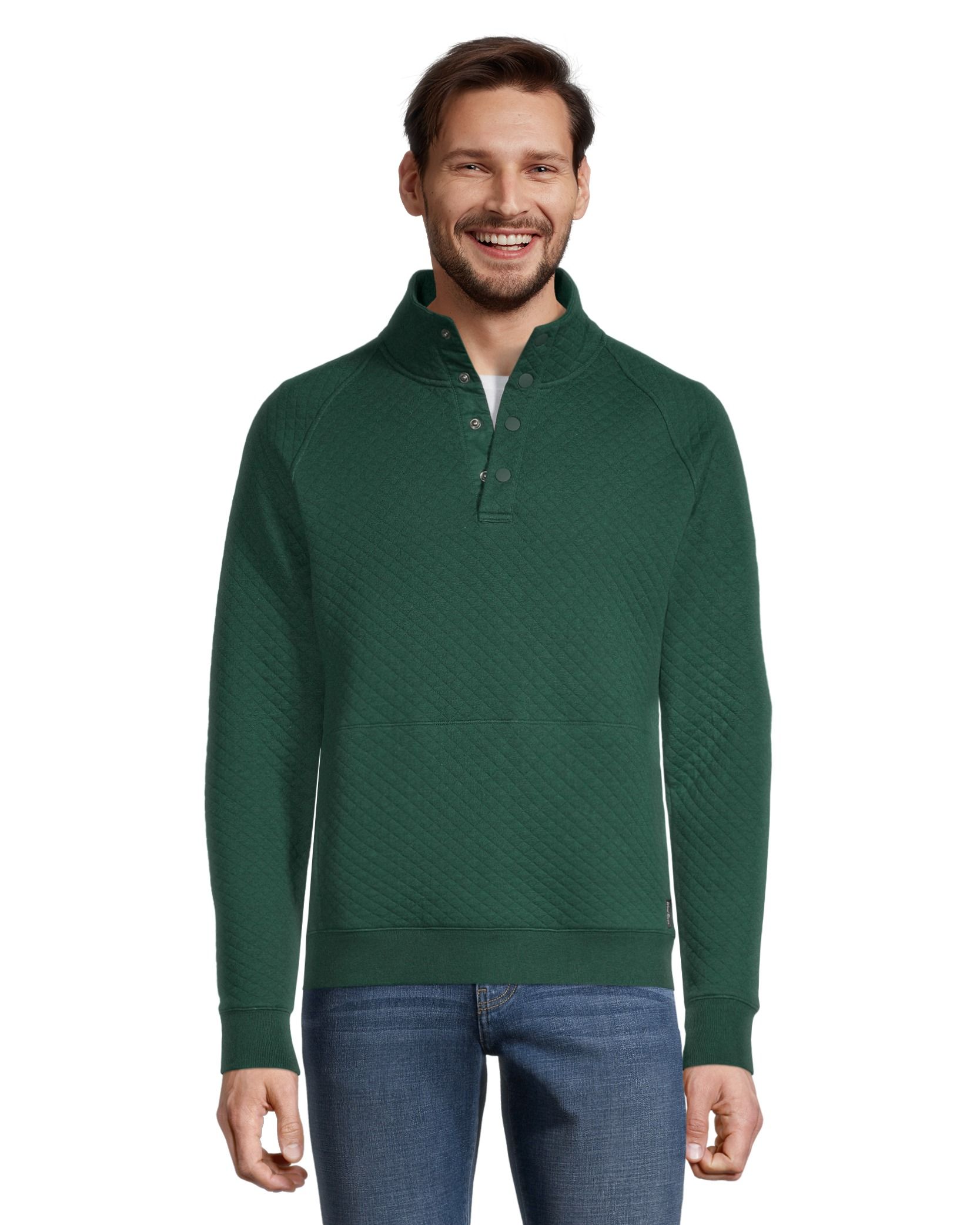 WindRiver Men's Long Sleeve Mock Neck Quarter Snap Fleece Pullover | Marks