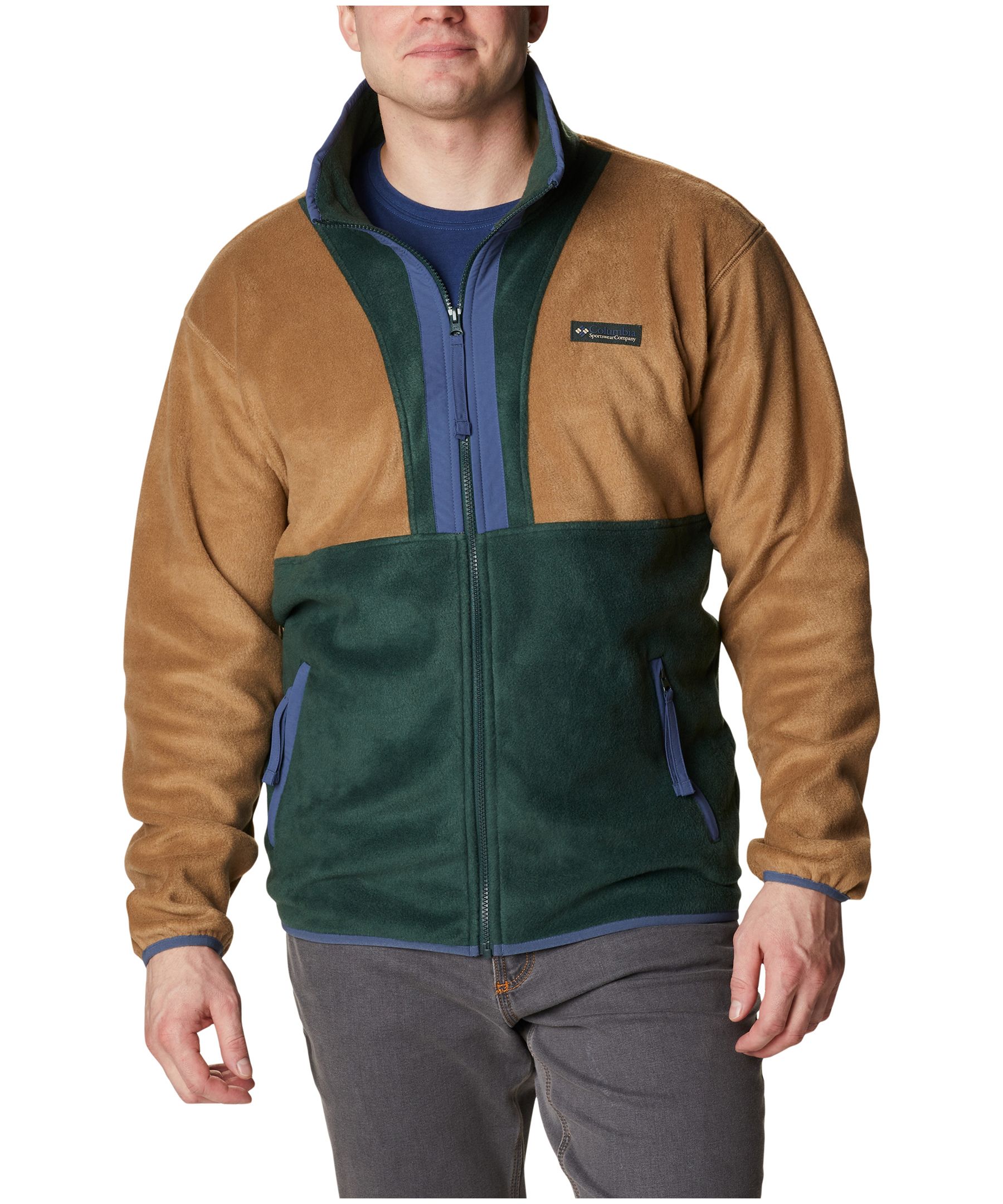 Mens columbia fleece zip on sale up