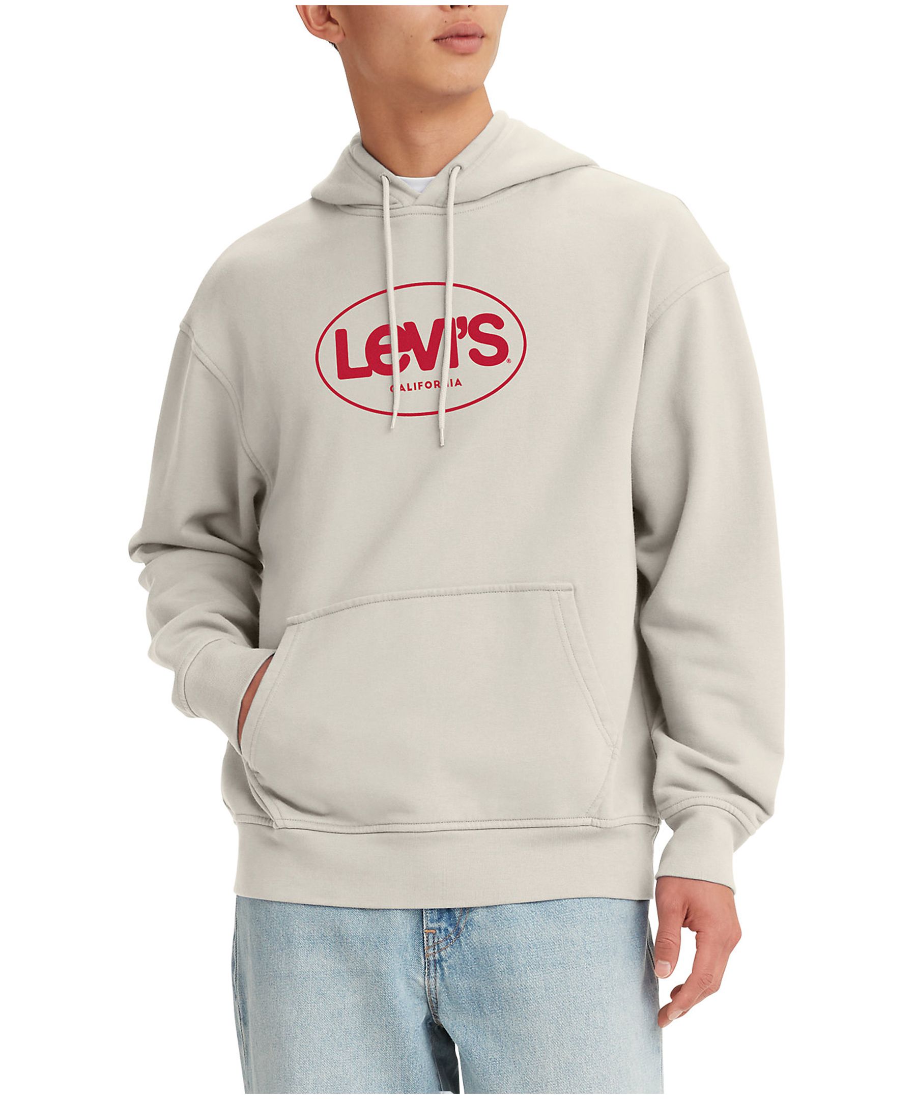 Levi's Men's Everyday Essentials Fleece Surf Logo Relaxed Fit Crewneck Sweatshirt Pullover