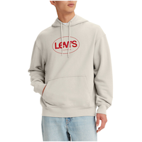 Levi's Men's Everyday Essentials Fleece Surf Logo Relaxed Fit Crewneck Sweatshirt Pullover Front_Flat