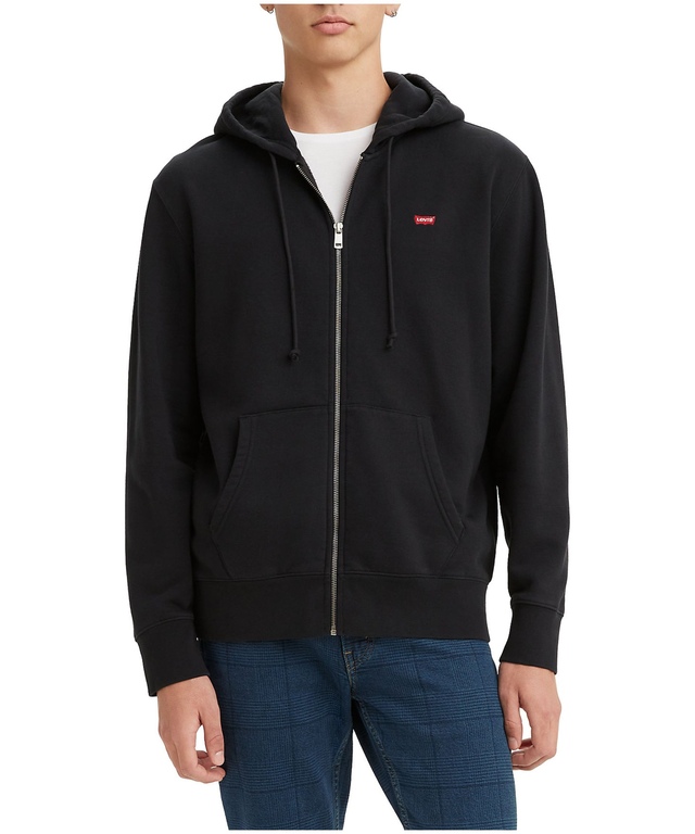 Levi's Men's Batwing Logo Full Zip Split Kangaroo Pocket Fleece Hoodie ...