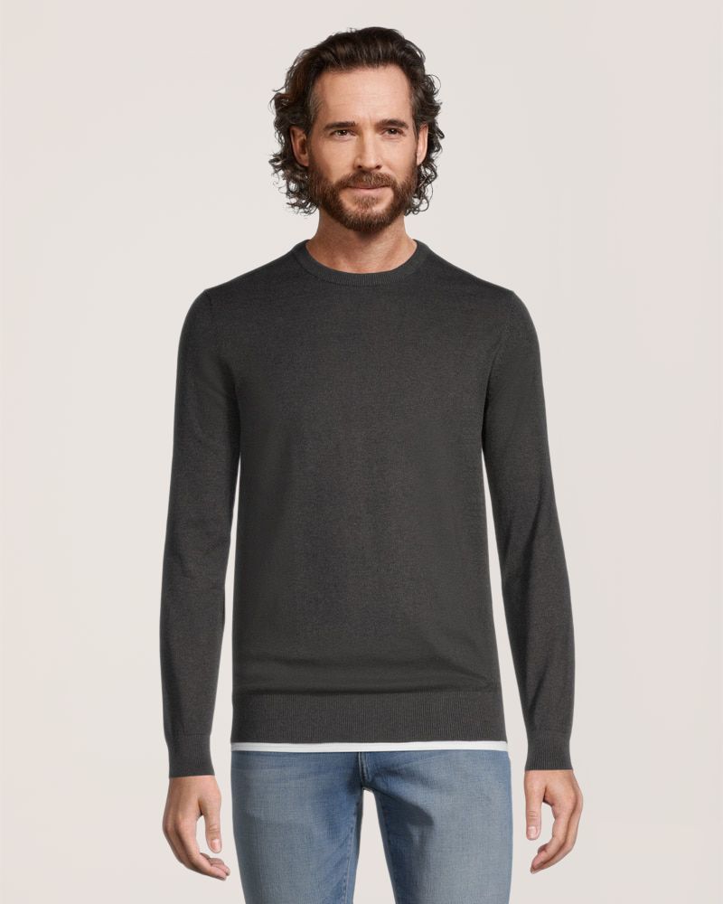 Denver Hayes Men's Soft Cotton Crewneck Sweater