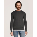 Denver Hayes Men's Soft Cotton Crewneck Sweater Front_Flat