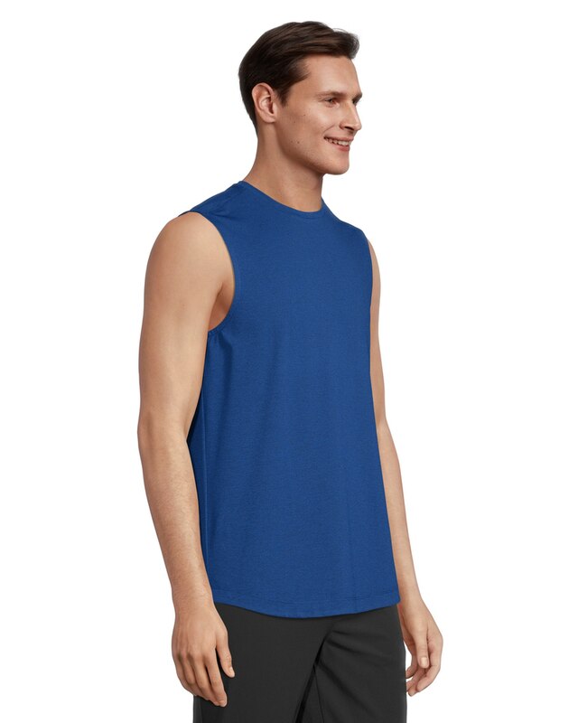 Men's Perforated FreshTech Crewneck Stretch Mesh Muscle Shirt Marks