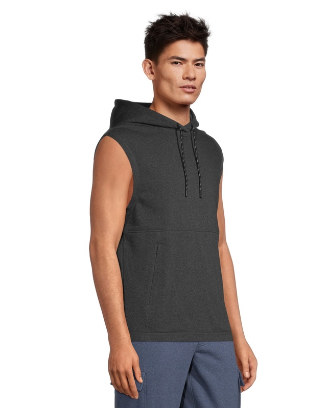 Matrix Men's Sleeveless Stretch Terry Kangaroo Pocket Hoodie Marks