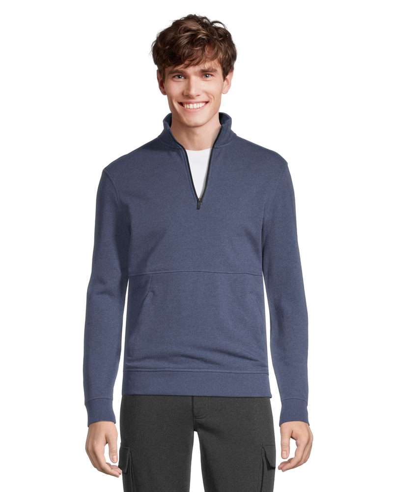 Navy blue quarter zip on sale pullover