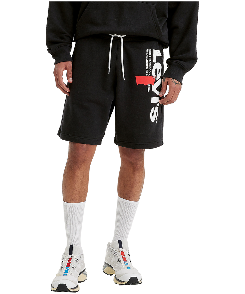 Levi s Men s V Graphic Mid Rise Relaxed Fit Sweatshorts Marks