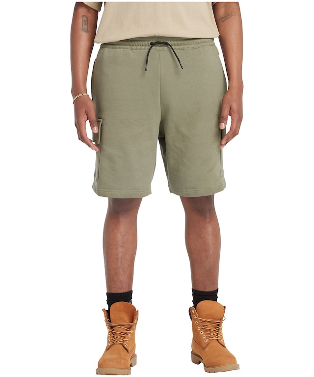cabina evidencia defecto Timberland Men's Mid Rise Relaxed Fit Woven Patch Fleece Cargo Shorts |  Marks