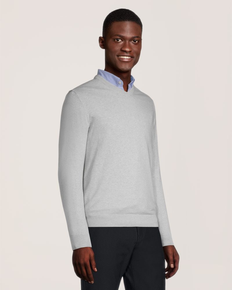Denver Hayes Men's Soft Cotton V-Neck Sweater