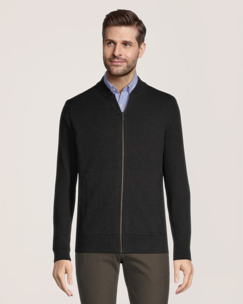 Denver Hayes Men's Cotton Full Zip Sweater Mark's