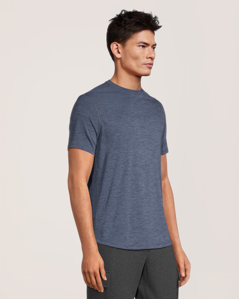 T-Shirt Base-S V-Neck | Bleu foncé | RAW® FR