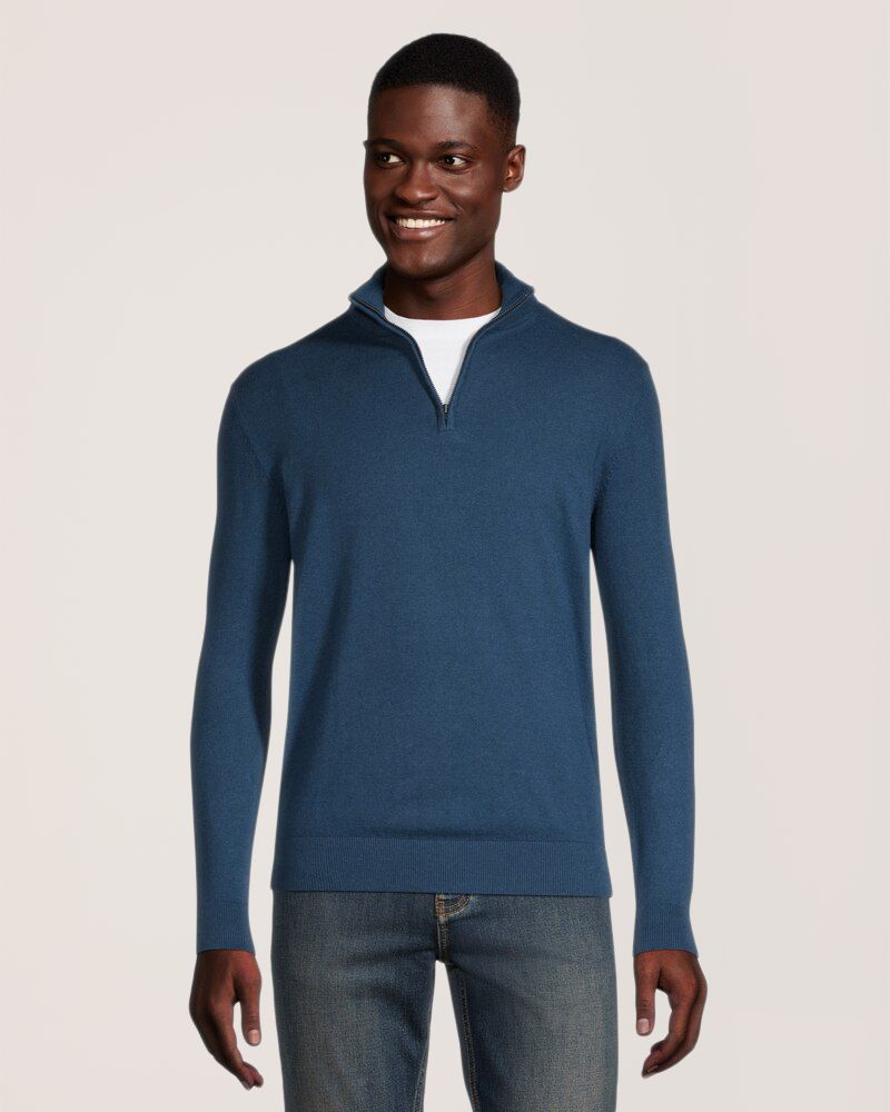 Denver Hayes Men's Soft Cotton 1/4 Zip Sweater | Mark's