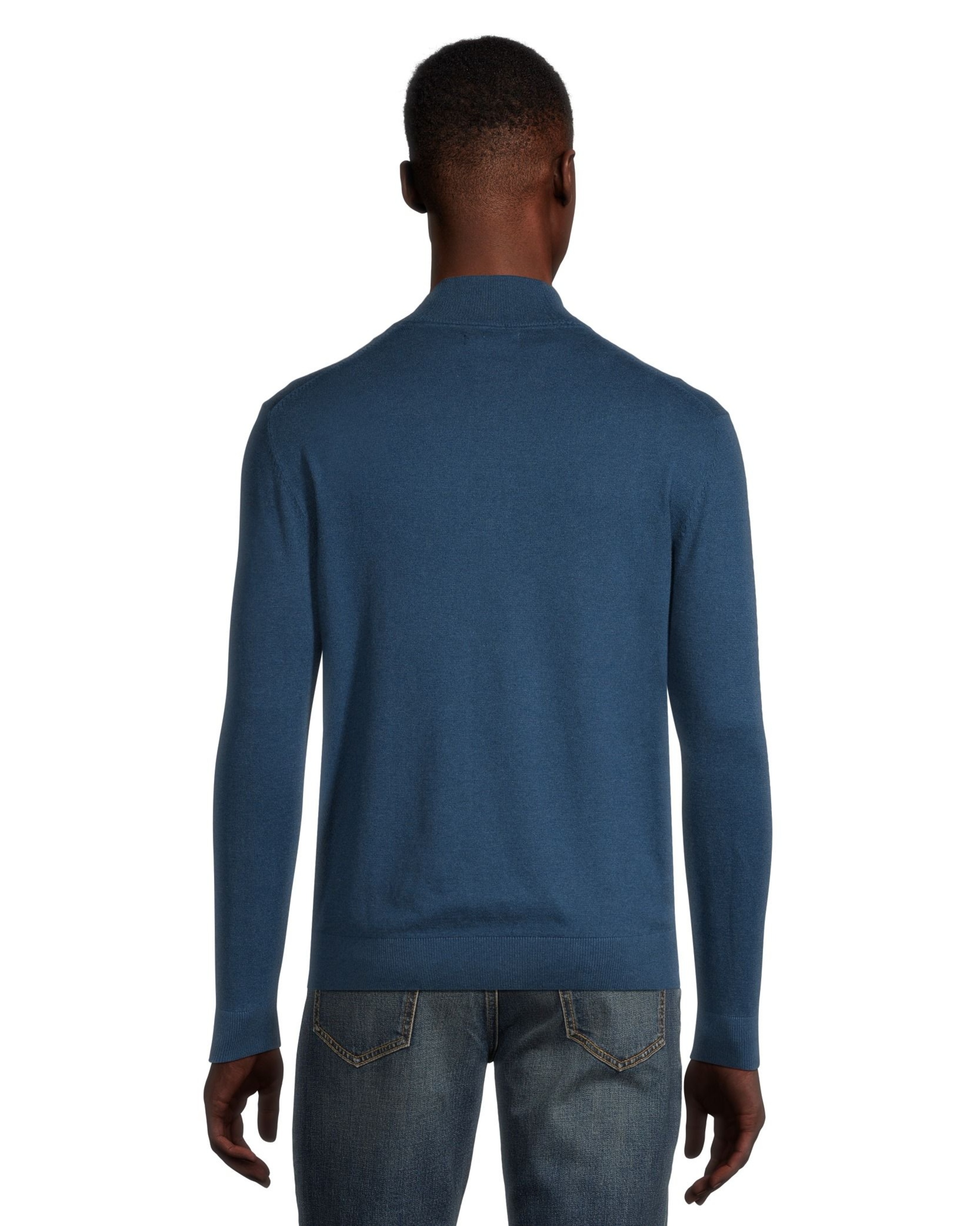 MEN'S CHARCOAL DENVER 1/4 BUTTON SWEATER