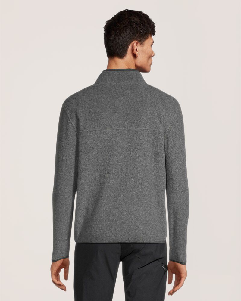 Chandail en molleton à col cheminée à patte à boutons-pression 1/4 pour hommes, WindRiver