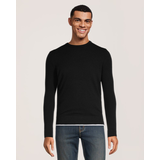 Chandail en mélange de cachemire et de laine mérinos à col ras du cou pour hommes, Denver Hayes Front_Flat