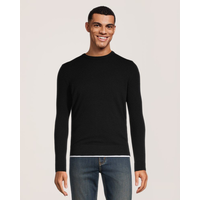 Chandail en mélange de cachemire et de laine mérinos à col ras du cou pour hommes, Denver Hayes Front_Flat