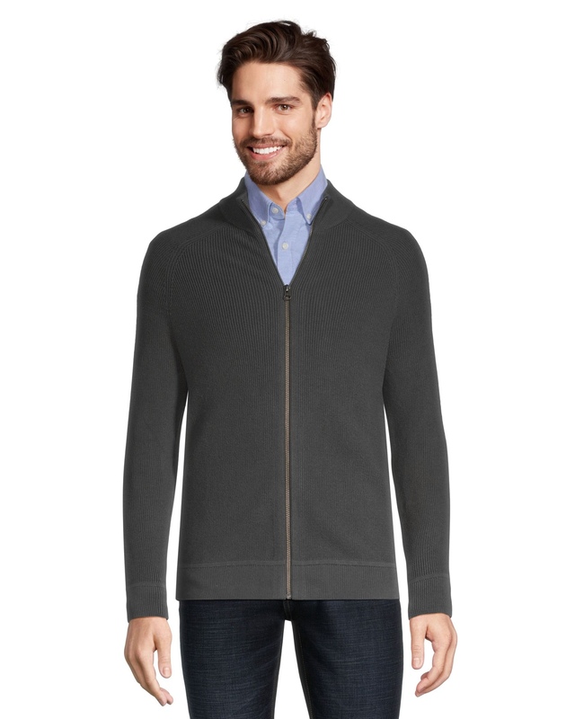 Denver Hayes Men's Full Zip Mockneck Sweater