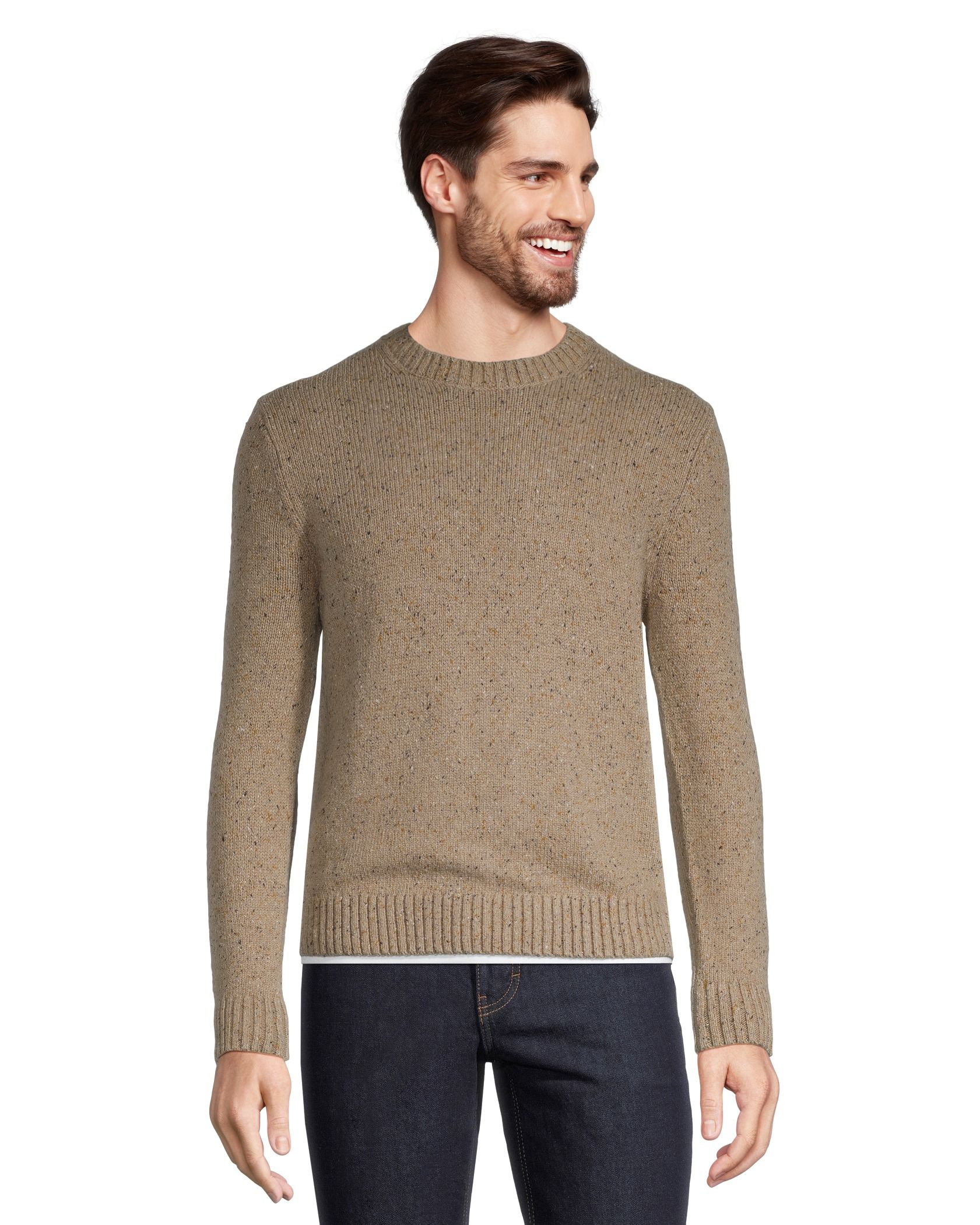 WindRiver Men's Heritage Neps Texture Crewneck Sweater | Marks