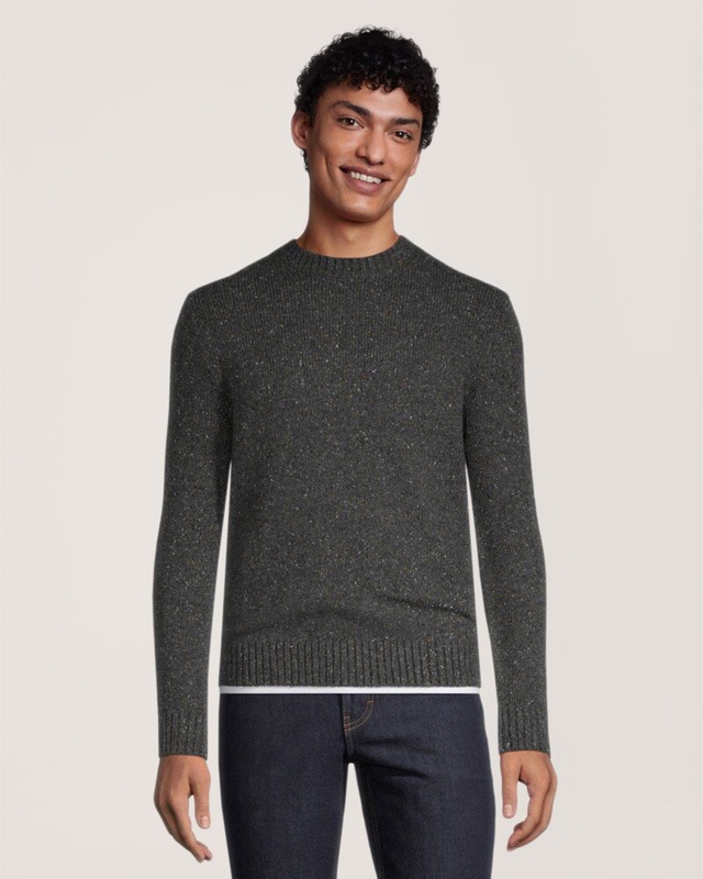 WindRiver Men's Heritage Neps Texture Crewneck Sweater