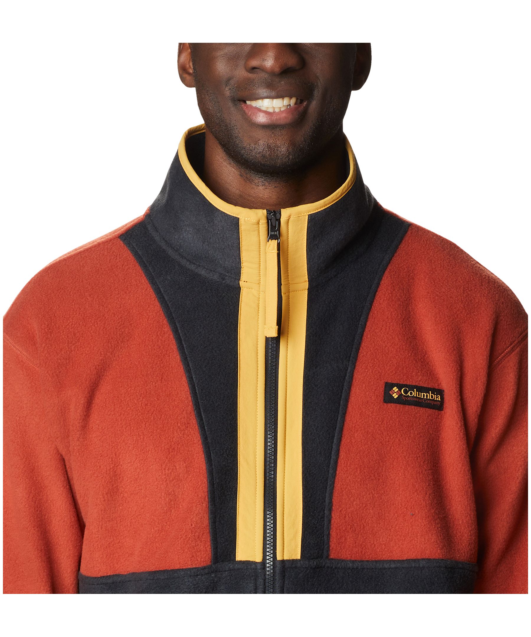 Red columbia fleece discount jacket