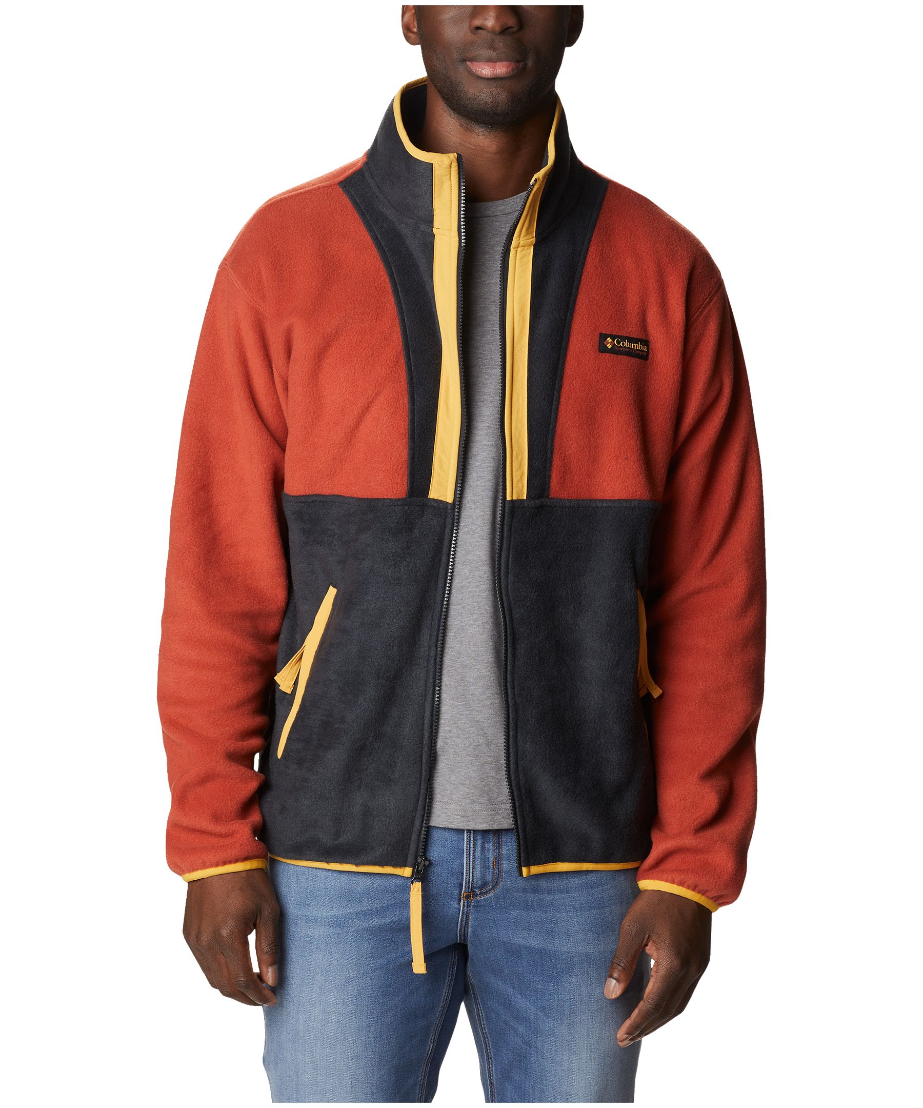 Columbia black fleece jacket men's hot sale