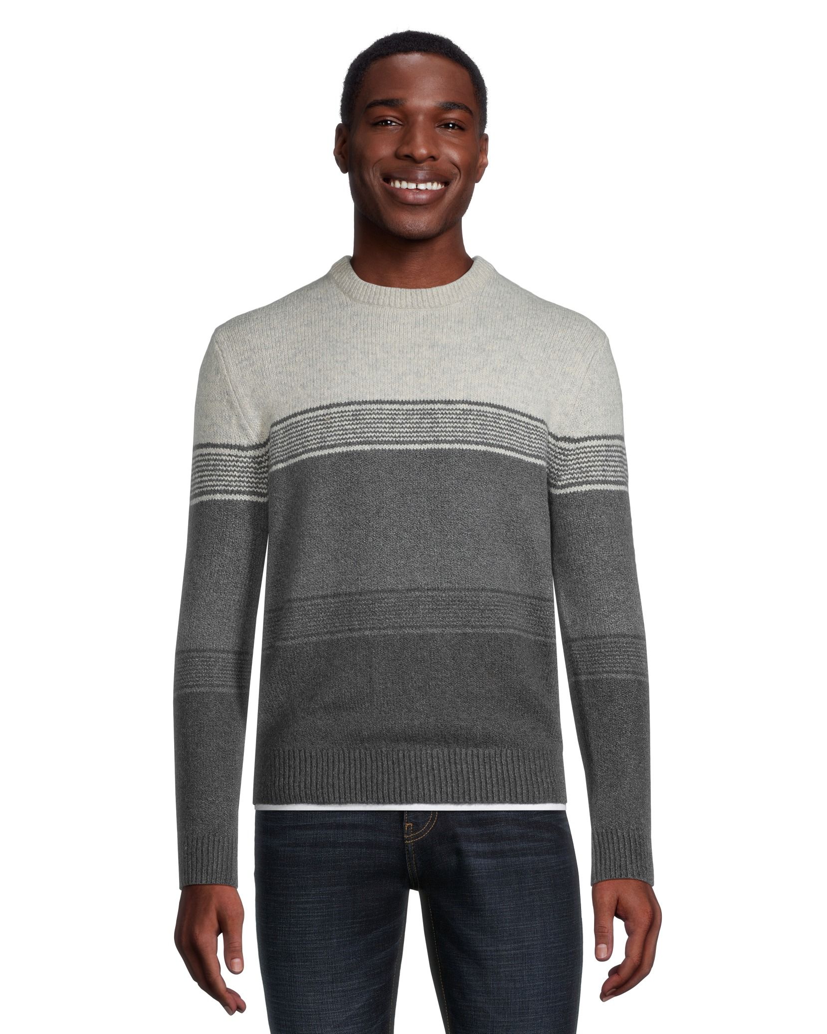Denver Hayes Men's Colour Block Stripe Crewneck Sweater | Marks