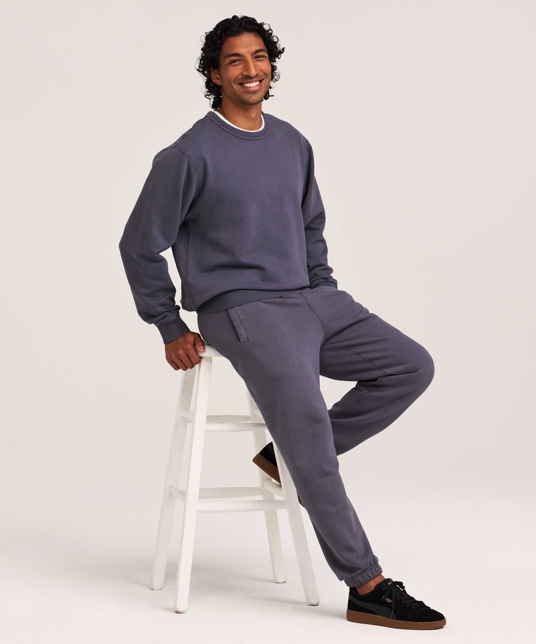 Chandail en molleton de coton original avec col ras du cou pour hommes, WindRiver