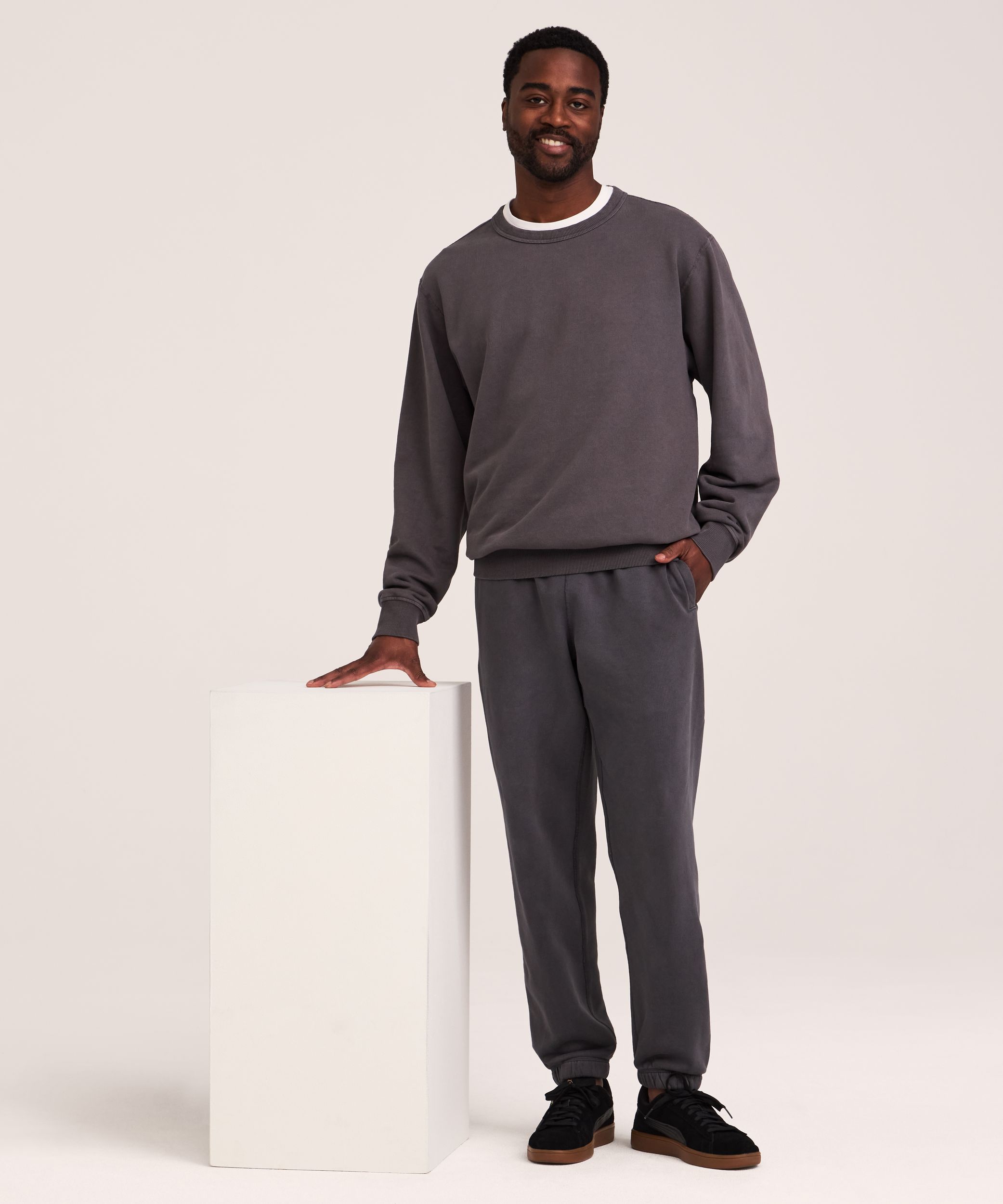 WindRiver Men's Original Fleece Cotton Crewneck Sweatshirt