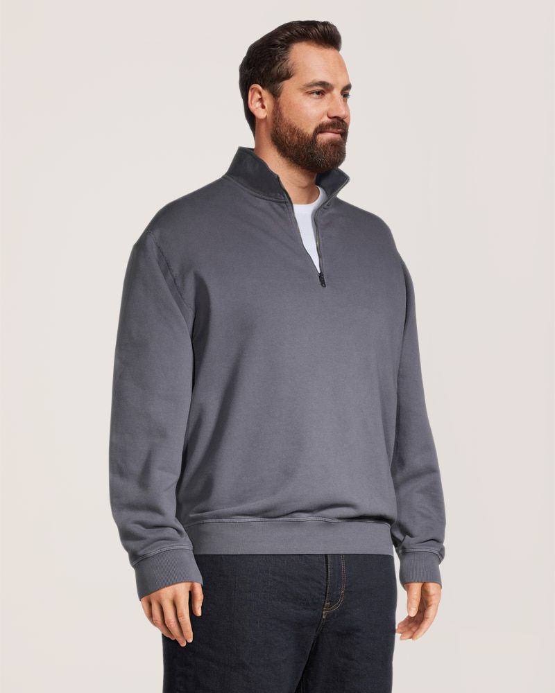 【MODERNIF】Cincinnati Semi-Zip-Up String Brushed Sweatshirt MODERNIF】Cincinnati Semi-Zip-Up String Brushed Sweatshirt
