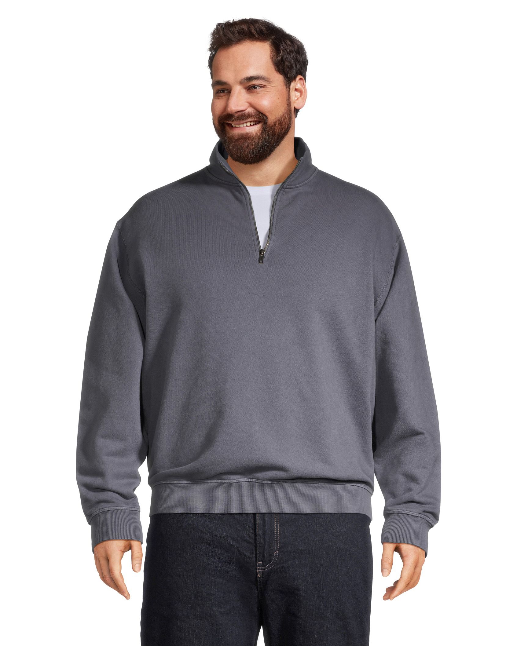 Quarter zip hot sale mock neck