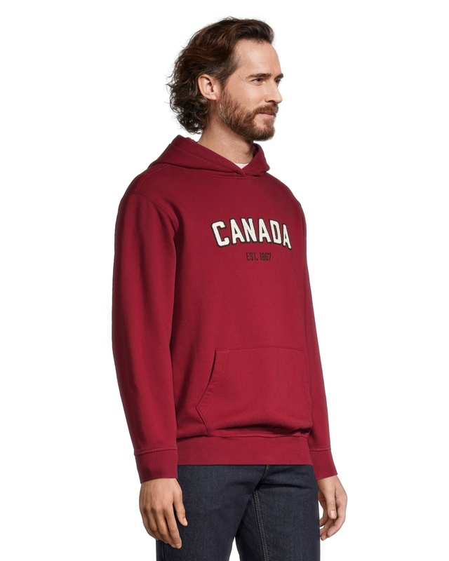WindRiver Men's Heritage Original Fleece Canada Graphic Cotton Hoodie Marks