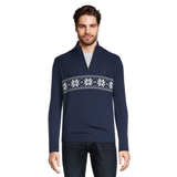 Method Men's Festive Quarter Zip Mockneck Sweater Front_Flat