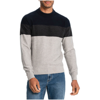 Chandail à col ras du cou et motif de blocs de couleur pour hommes, Maxwell, Lois Front_Flat