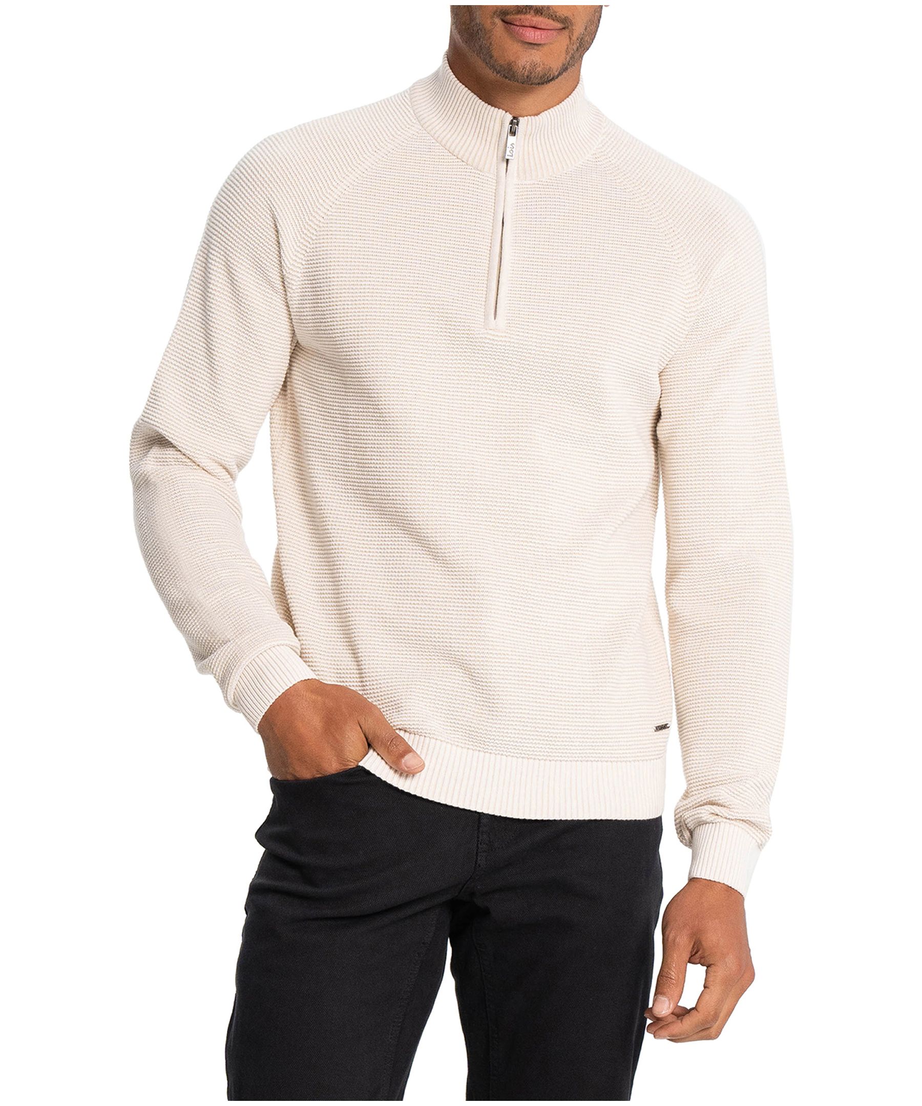 Lois Men's Daniel Quarter Zip Mock Neck Sweater | Marks