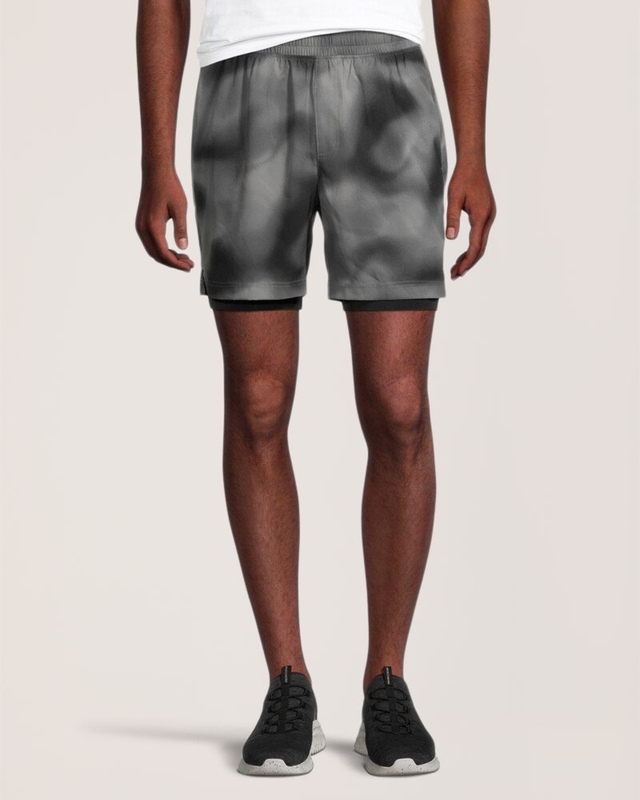 Short tissé doublé pour hommes, 2-EN-1, Matrix