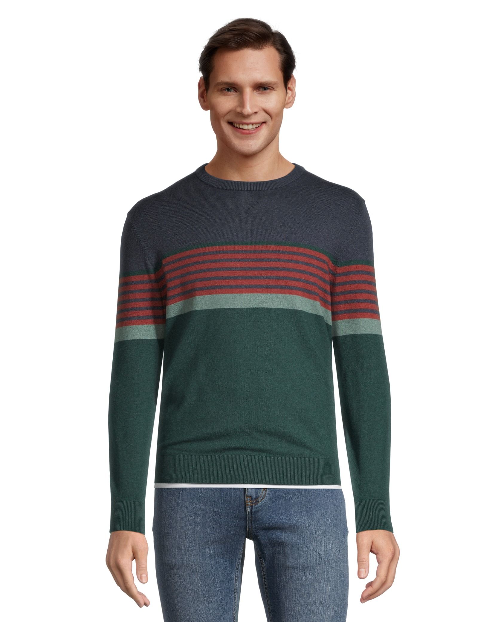 Homme Chandail ras du cou tout doux avec icône graphique | Homme Hauts
