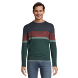 Chandail à encolure ras du cou en points de jersey de coton doux pour hommes, Denver Hayes Front_Flat