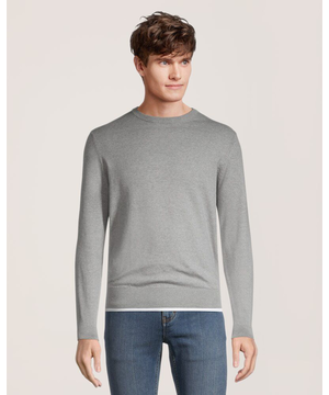 Chandail à encolure ras du cou en points de jersey de coton doux pour hommes, Denver Hayes