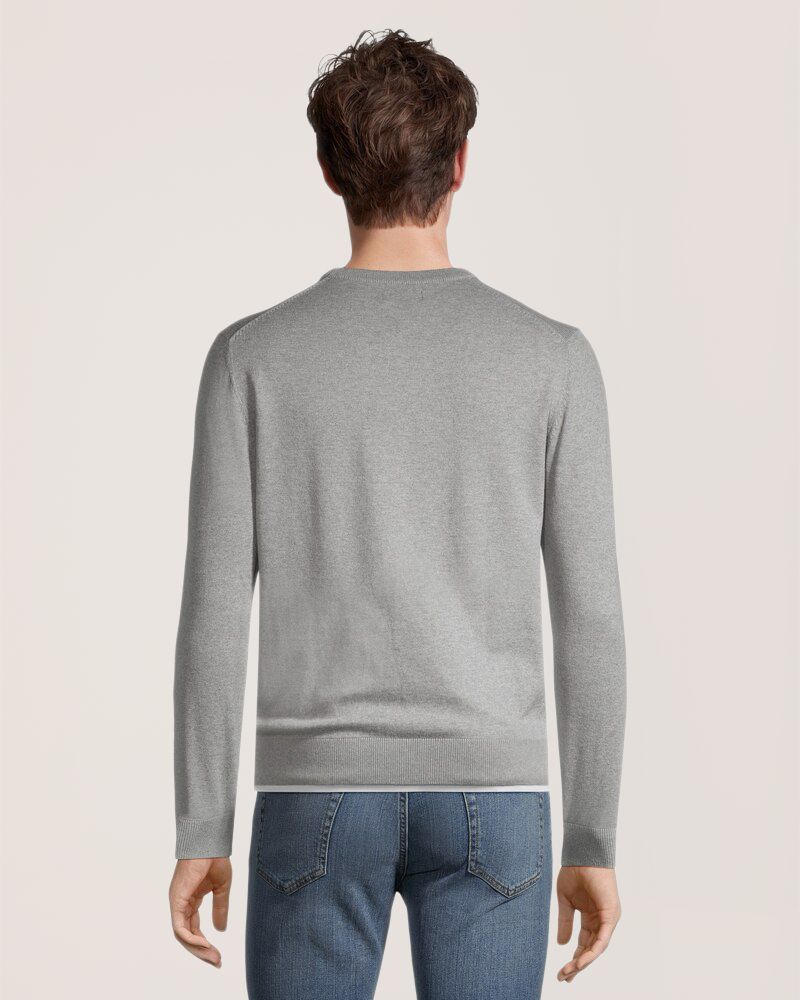 Chandail à encolure ras du cou en points de jersey de coton doux pour hommes, Denver Hayes