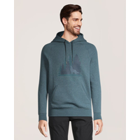 Chandail à capuche en molleton à graphique de loup pour hommes, WindRiver Front_Flat