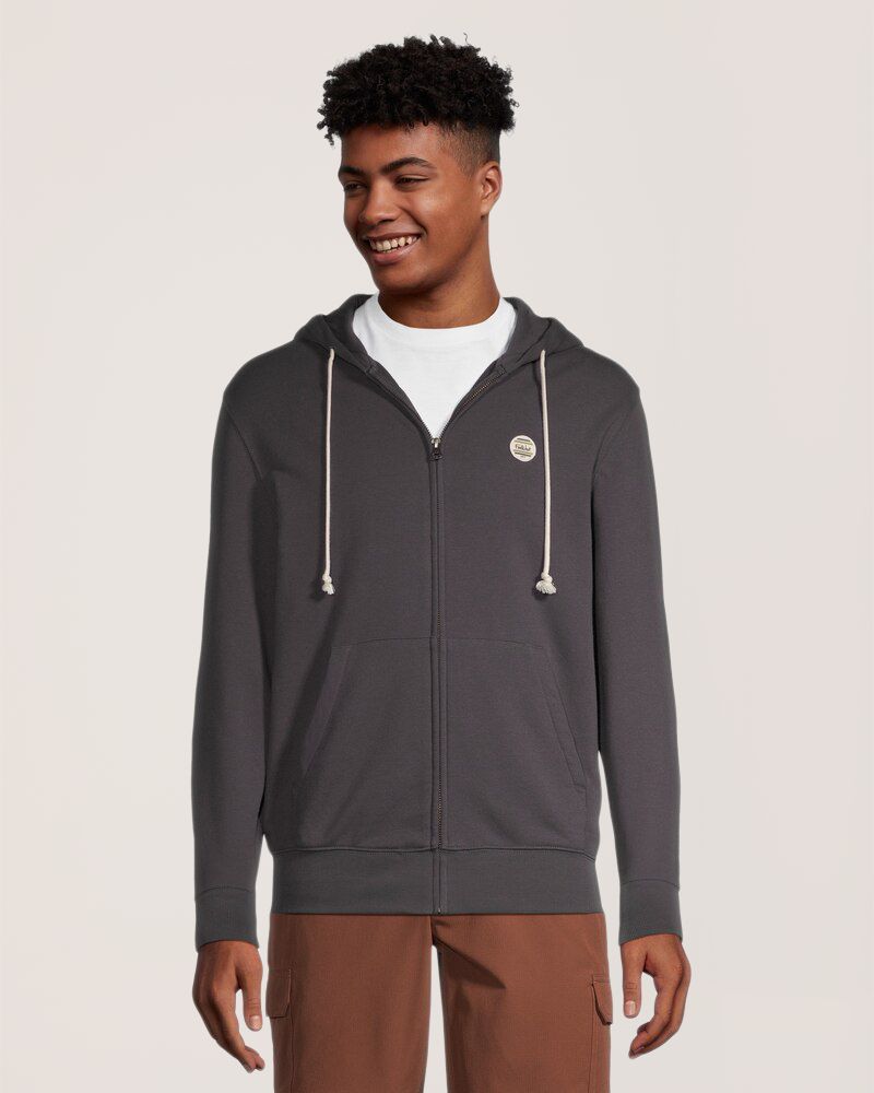 FarWest Men's Full Zip Fleece Hoodie