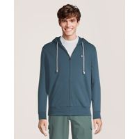 Chandail à capuche en molleton à glissière pleine longueur pour hommes, FarWest Front_Flat