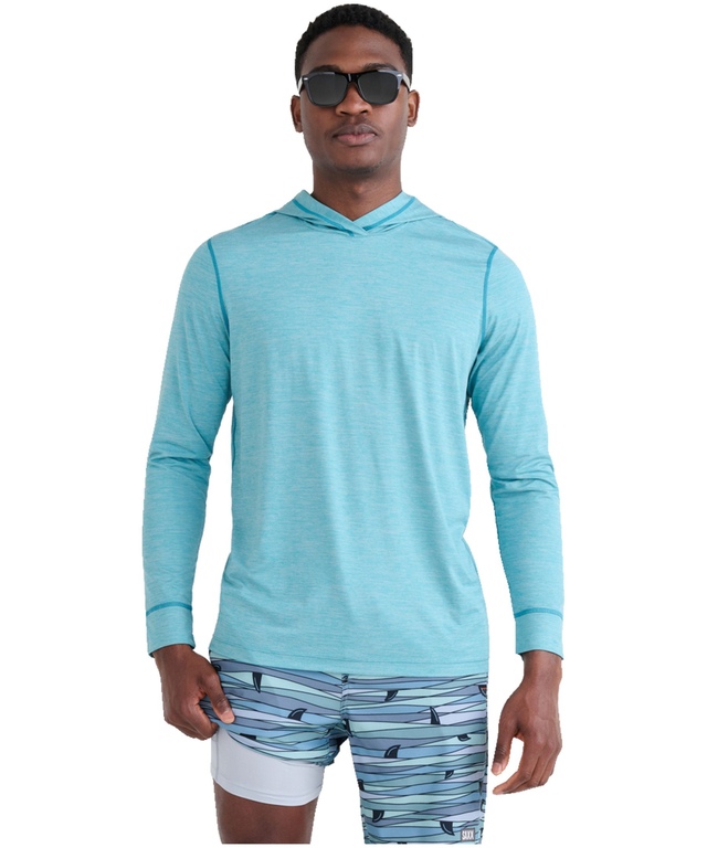 SAXX Men's DropTemp UPF 50 Pullover Long Sleeve Shirt