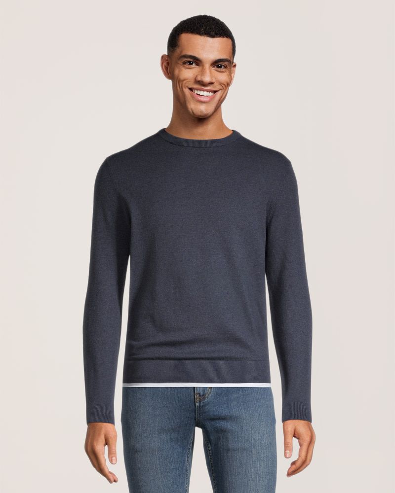 Denver Hayes Men's Soft Cotton Crewneck Sweater