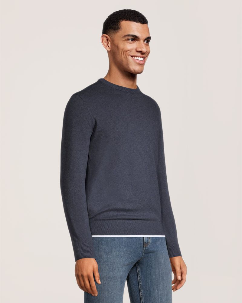 Denver Hayes Men's Soft Cotton Crewneck Sweater