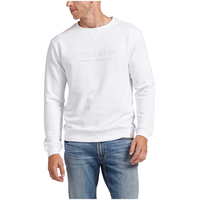 Silver Men's Cotton Fleece Logo Crewneck Sweatshirt