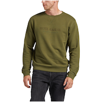 Silver Men's Cotton Fleece Logo Crewneck Sweatshirt Front_Three_Fourths_Angled_Left