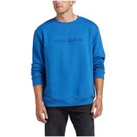 Silver Men's Cotton Fleece Logo Crewneck Sweatshirt