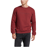 Silver Men's Cotton Fleece Logo Crewneck Sweatshirt